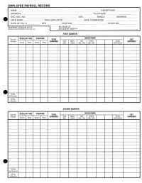 Payroll Sheets