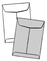 Professional GRAY Kraft 28lb. Gummed Flap Open End 10x13 Envelope-Imprinted<br><br>5138I