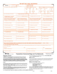 TRANSMITTAL FORM FOR W-2C<br><br>LW3C