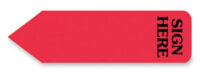 Redi-Tag® SIGN HERE Reversible Tag Refill Box-RED<br><br>91012