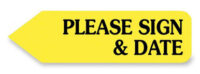 Redi-Tag® PLEASE SIGN & DATE Tag Refill Box-YELLOW<br><br>91032