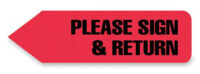 Redi-Tag® PLEASE SIGN & RETURN Tag Refill Box-RED<br><br>91037