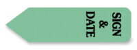 Redi-Tag® SIGN & DATE Reversible Tag Refill Box-GREEN<br><br>91401