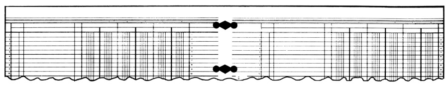 Columnar Sheet Single Page Ruling 14 Columns 11 x 17 Green-Tint<br><br>1026-14