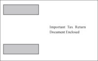 Double Window Envelope for W-2 4-per-page Horizontal Forms<br><br>DW387