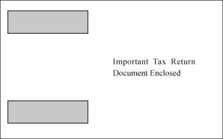 Double Window Envelope for W-2 4-per-page Horizontal Forms<br><br>DW387