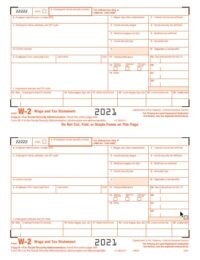 W2 Laser Printer Form FEDERAL Copy A 500-Sheet Pack<br><br>BLW2A