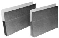 Red Wallet Gusset Legal 1 3/4" Expansion Red Fibre File Pocket<br><br>5258